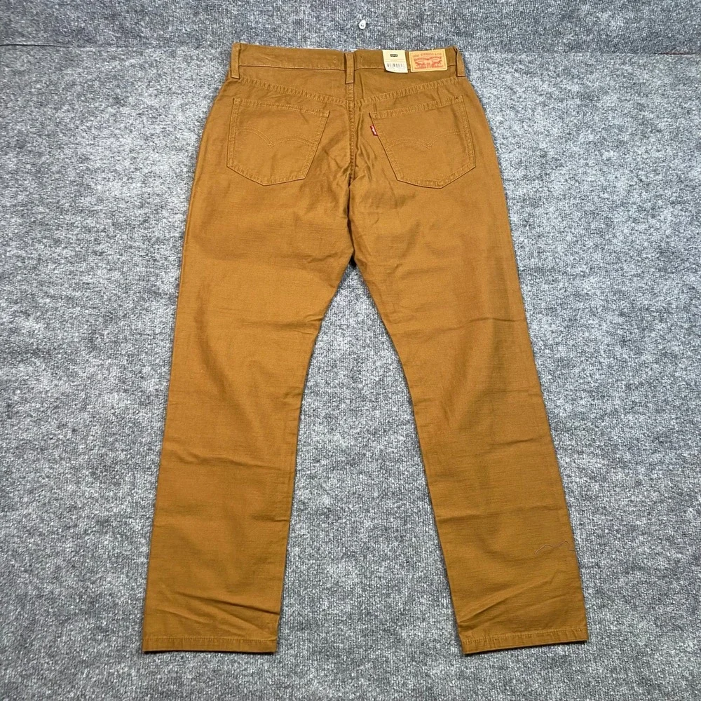 Levis Middy Straight Pants Mens 30x30 Brown Tobacco Mid Rise A46900384 NEW
